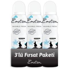 Emotion Invisible Fresh Deodorant 3x150ml