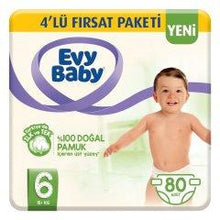 Load image into Gallery viewer, Evy Baby Bebek Bezi 6 Beden XL 4&#39;lü Fırsat Paketi 80 Adet (YENİ)