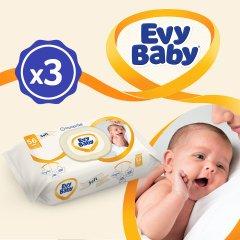 Evy Baby Islak Havlu Soft 3'lü Islak Havlu 168 Yaprak