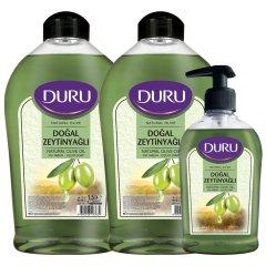 Duru Natural Olive Zeytinyağlı Sıvı Sabun 1,5+1,5+300ml